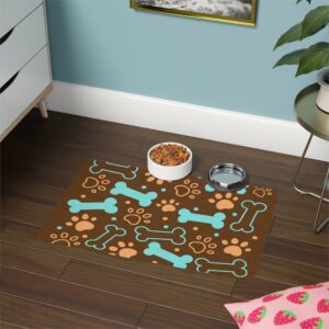 Bone & Paw Print Design (12x18) - Brown