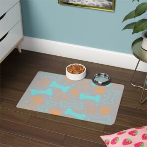 Bone & Paw Print Design (12x18) - Light Grey