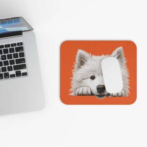 Samoyed Mouse Pad -Orange Pet Design for Dog Lovers