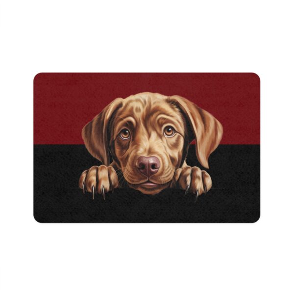 Labrador Retriever Dog Food Mat (12x18)  -Garnet/Black - Image 2