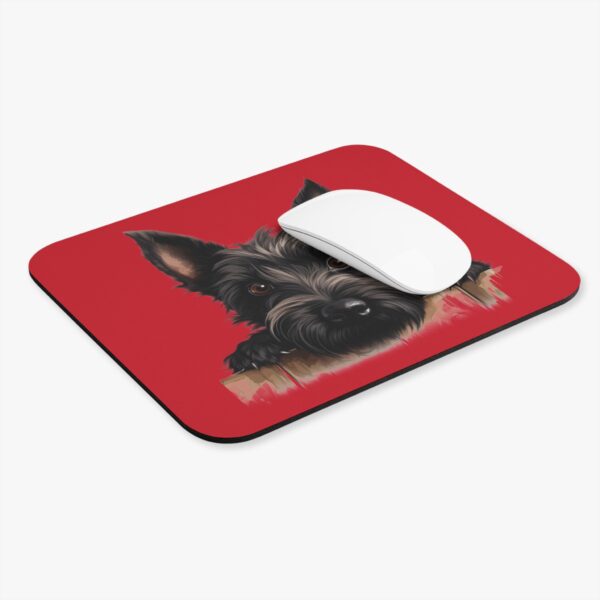 Scottish Terrier Mouse Pad -Dark Red Pet Design for Dog Lovers - Image 4