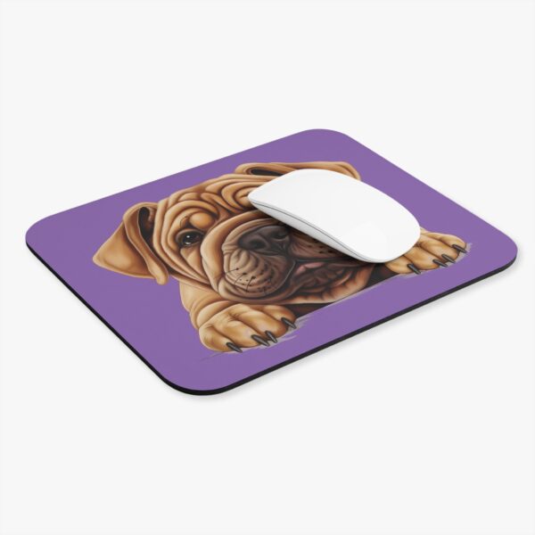 Shar Pei Mouse Pad -Light Purple Cute Pet Design for Dog Lovers - Image 4