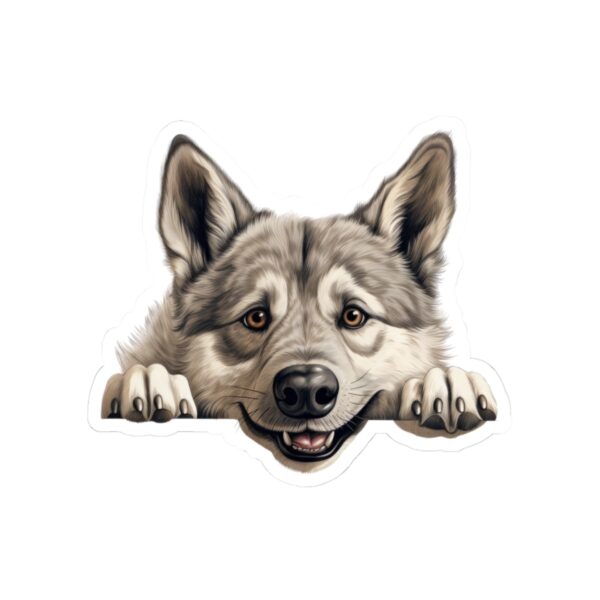 Norwegian Elkhound  Dog Kiss-Cut Sticker - Perfect for Pet Lovers & Laptop Decor - Image 2