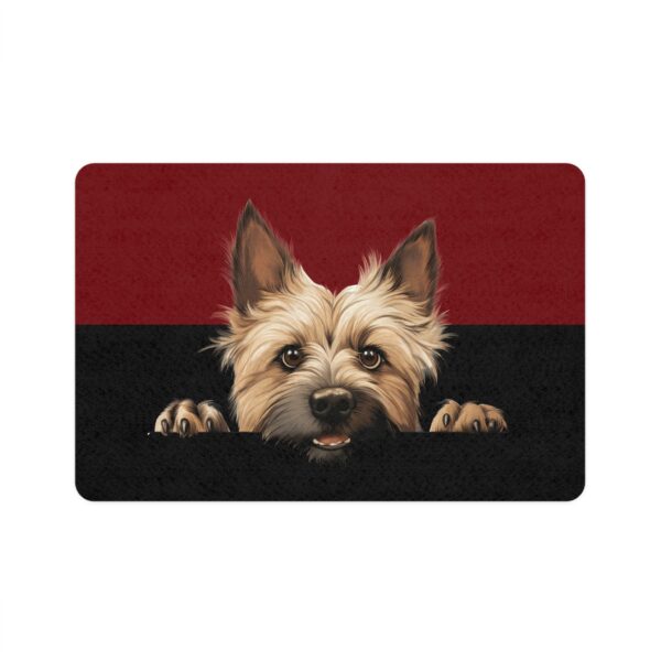 Cairn Terrier Dog Food Mat (12x18)  -Garnet/Black - Image 2