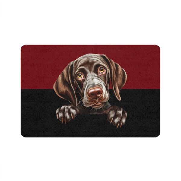 German Shorthaired Dog Food Mat (12x18)  -Garnet/Black - Image 2