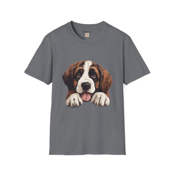 Saint Bernard Dog T-Shirt - Unisex Softstyle Tee - Image 36