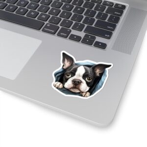 Boston Terrier Dog Kiss-Cut Sticker - Perfect for Pet Lovers & Laptop Decor