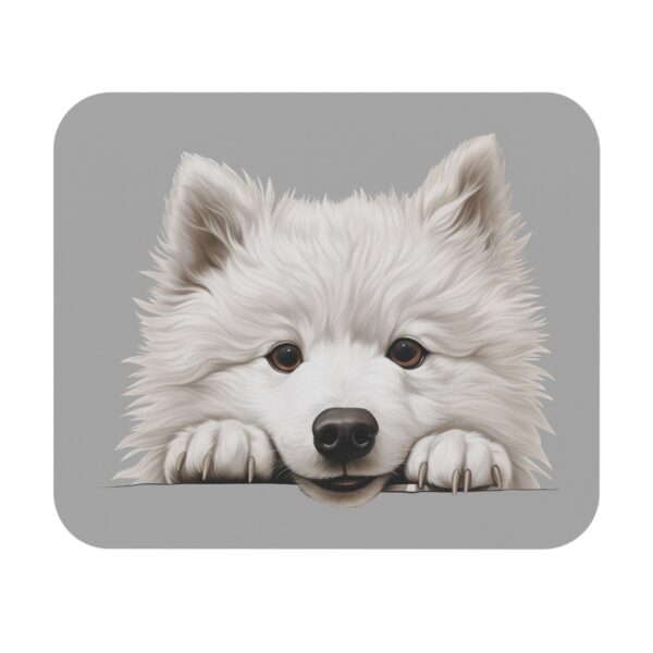 Samoyed Mouse Pad - Light Grey Pet Design for Dog Lovers - Image 2