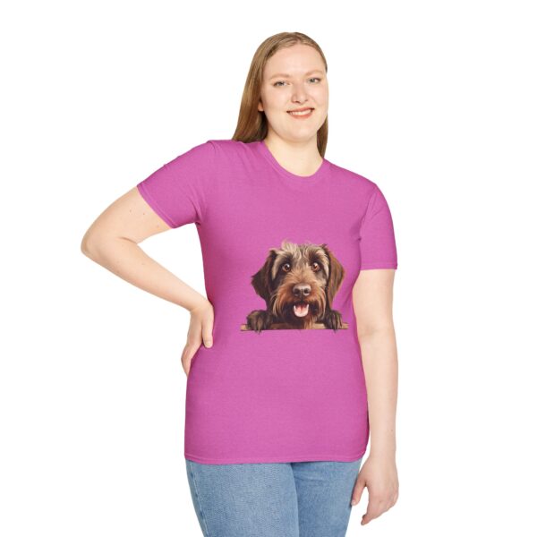 Wirehaired Pointing Griffon Pointer Dog T-Shirt - Unisex Softstyle Tee - Image 60