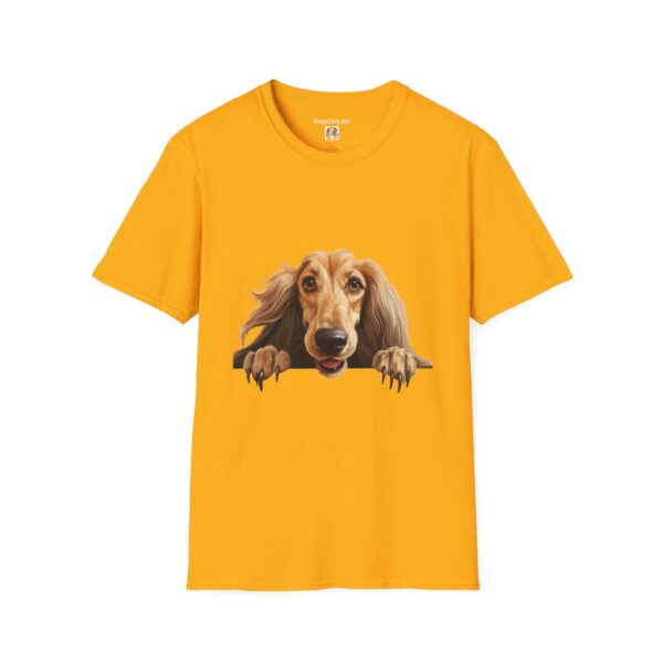 Afghan Hound Dog Hands T-Shirt - Unisex Softstyle Tee - Image 21