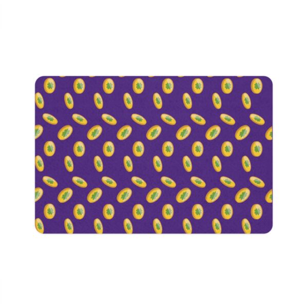 Vibrant Dog Feeding Mat - 12x18 Non-Slip Design for Cats and Dogs-Purple - Image 2