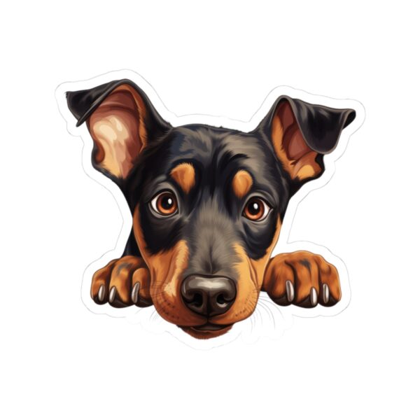 Doberman Pinscher Dog Kiss-Cut Sticker - Perfect for Pet Lovers & Laptop Decor - Image 2