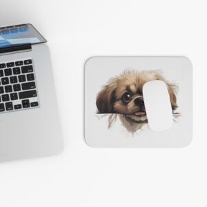 Pekingese Mouse Pad -White Pet Design for Dog Lovers