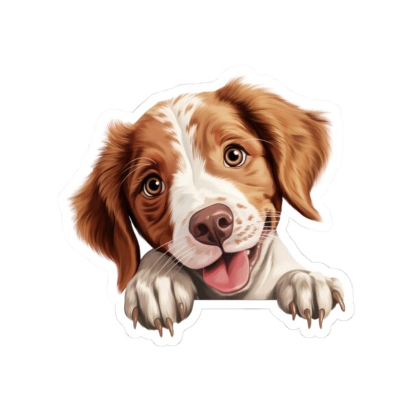 Brittany Dog Kiss-Cut Sticker - Perfect for Pet Lovers & Laptop Decor - Image 2