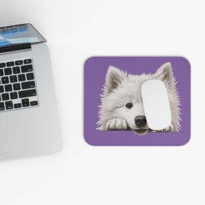 Samoyed Mouse Pad -Light Purple Pet Design for Dog Lovers