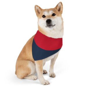Red and Navy Blue Stylish Pet Bandana Collar for Dogs - Fashionable and Comfortable