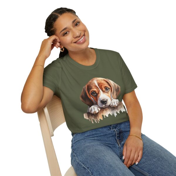Beagle Puppy Dog T-Shirt - Unisex Softstyle Tee - Image 30