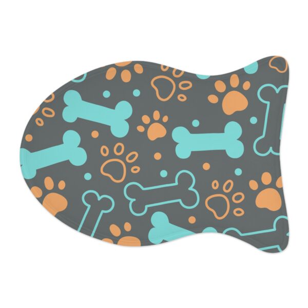 Colorful Pet Feeding Mats with Fun Bones & Paws Design-Dark Grey - Image 9