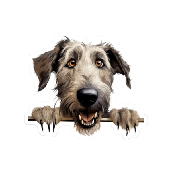 Irish WolfhoundDog Kiss-Cut Sticker - Perfect for Pet Lovers & Laptop Decor - Image 2