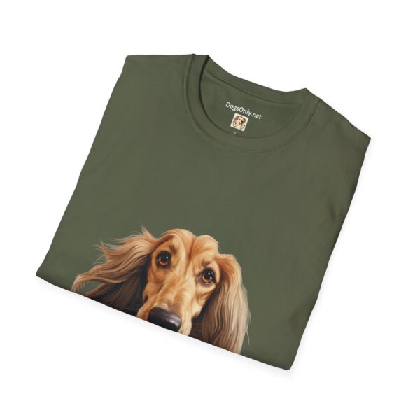Afghan Hound Dog Hands T-Shirt - Unisex Softstyle Tee - Image 5