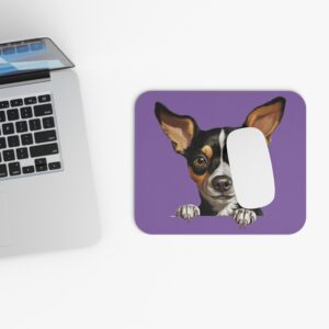 Rat Terrier Mouse Pad -Light Purple Pet Design for Dog Lovers