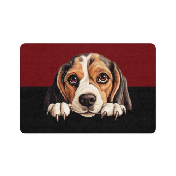 Beagle Food Mat (12x18)  -Garnet/Black - Image 2
