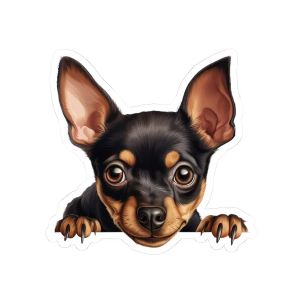 Miniature Pinscher Dog Kiss-Cut Sticker - Perfect for Pet Lovers & Laptop Decor - Image 2