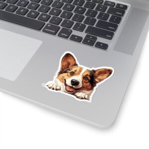 Cardigan Welsh Corgi Dog Kiss-Cut Sticker - Perfect for Pet Lovers & Laptop Decor