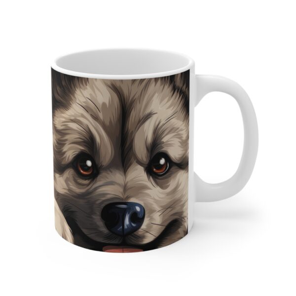 Keeshond Cute Puppy Mug - 11 oz Adorable Dog Design - Perfect for Pet Lovers - Image 4