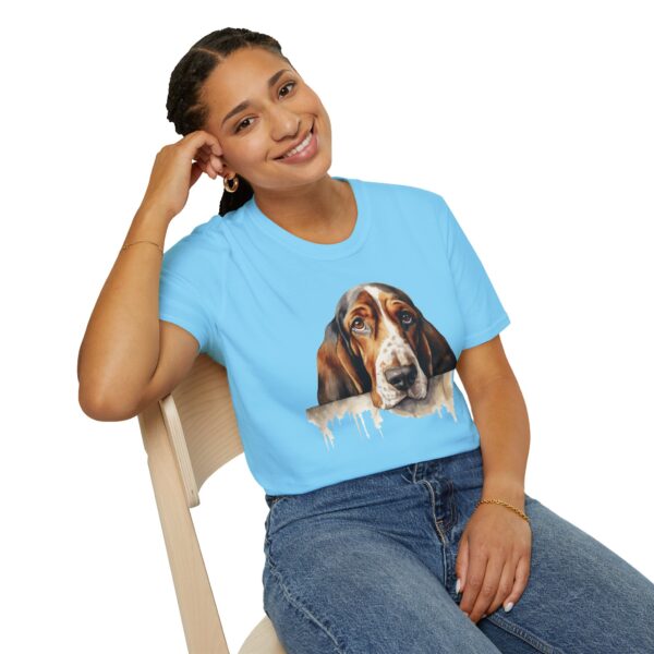 Bassett Hound Dog T-Shirt - Unisex Softstyle Tee - Image 47