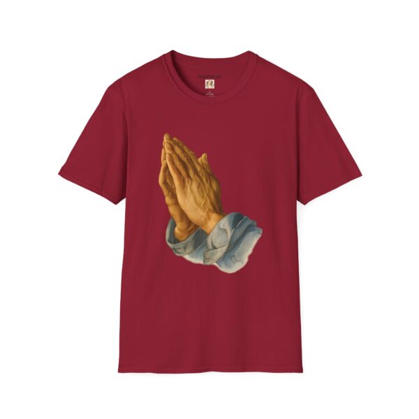 Inspirational Prayer Hands T-Shirt - Unisex Softstyle Tee - Image 61