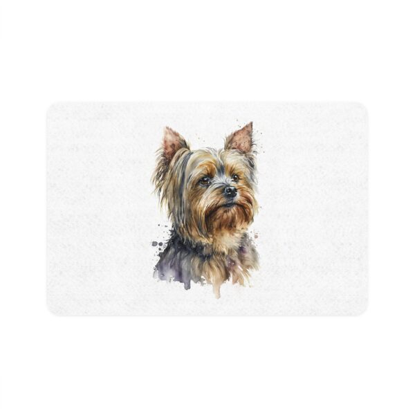 Yorkshire Terrier Pet Food Mat (12x18) - White - Image 2