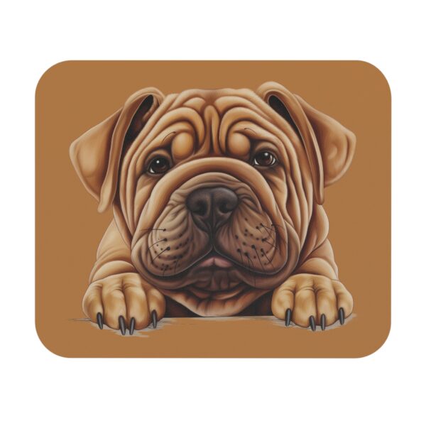 Shar Pei Mouse Pad -Light Brown Cute Pet Design for Dog Lovers - Image 2