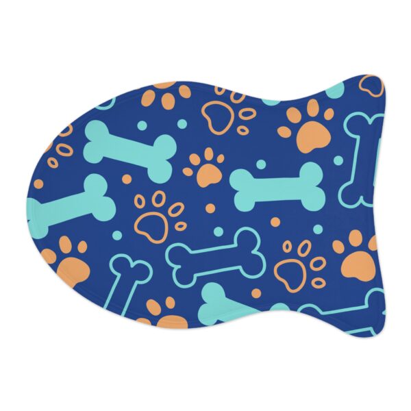 Colorful Dog Feeding Mats with Fun Bones & Paws Design - Dark Blue - Image 9