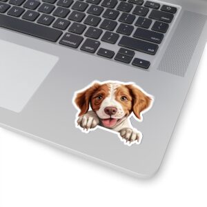 Brittany Dog Kiss-Cut Sticker - Perfect for Pet Lovers & Laptop Decor