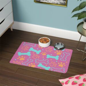 Bone & Paw Print Design (12x18) - Light Pink