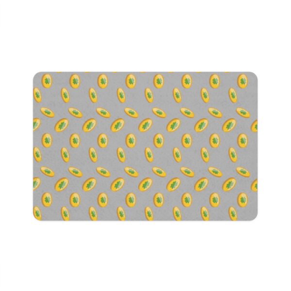 Vibrant Pet Food Mat - 12x18 Non-Slip Design for Cats and Dogs-Light Grey - Image 2