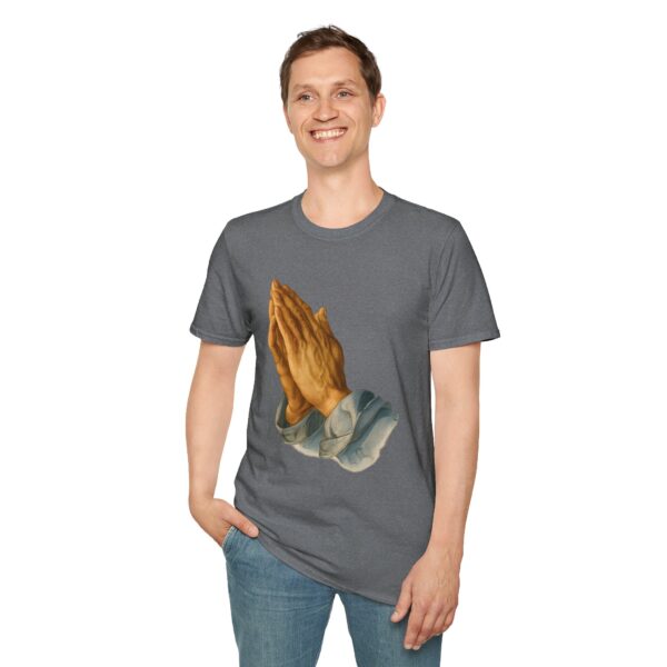 Inspirational Prayer Hands T-Shirt - Unisex Softstyle Tee - Image 35