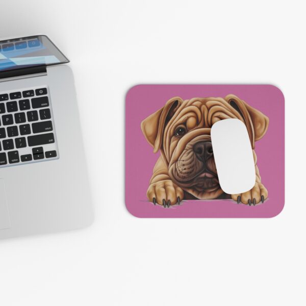 Shar Pei Mouse Pad -Light Pink Cute Pet Design for Dog Lovers