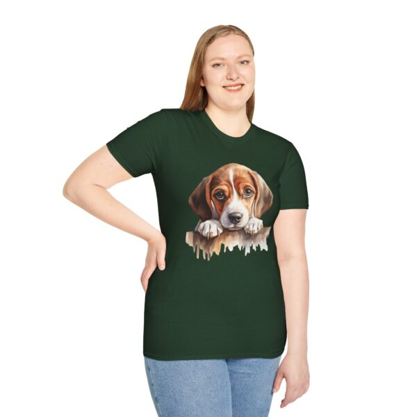 Beagle Puppy Dog T-Shirt - Unisex Softstyle Tee - Image 35