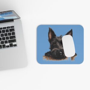 Scottish Terrier Mouse Pad -Light Blue Pet Design for Dog Lovers