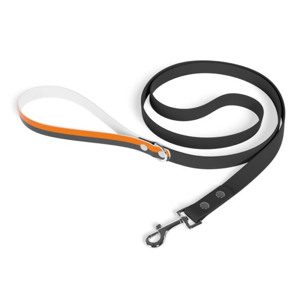 Orange and Smoky Stylish Dual-Color Dog Leash - Durable & Comfortable - Image 2