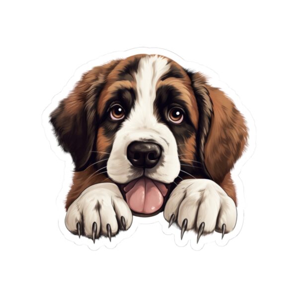 St. Bernard Dog Kiss-Cut Sticker - Perfect for Pet Lovers & Laptop Decor - Image 2