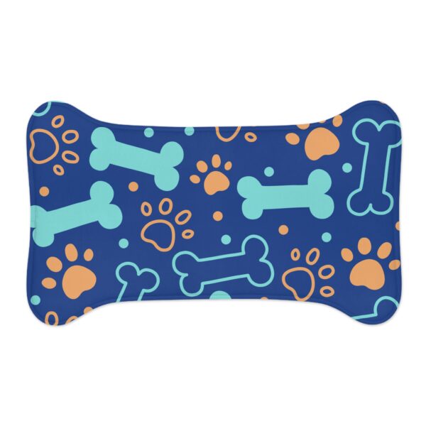 Colorful Dog Feeding Mats with Fun Bones & Paws Design - Dark Blue - Image 5