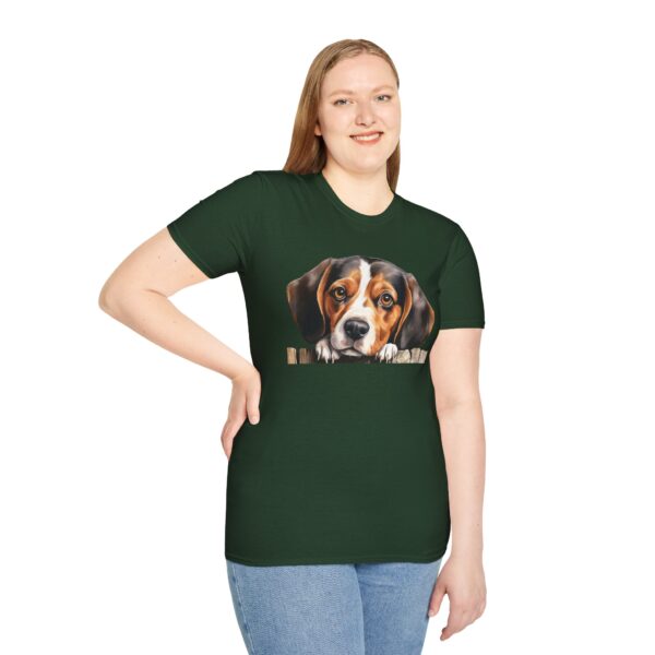 Beagle-2 Dog T-Shirt - Unisex Softstyle Tee - Image 35