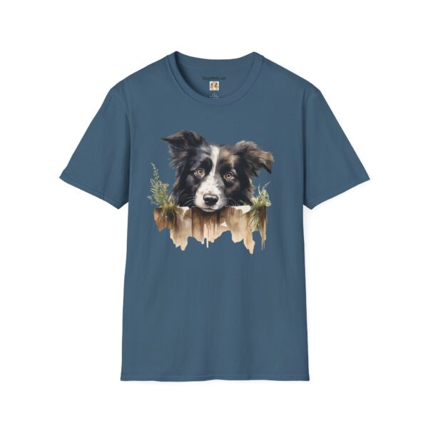 Border Collie Dog T-Shirt - Unisex Softstyle Tee - Image 57