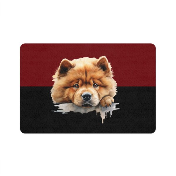 Chow Chow Pet Food Mat (12x18)  -Garnet/Black - Image 2