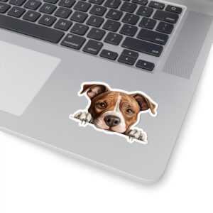 American Staffordshire Dog Kiss-Cut Sticker - Perfect for Pet Lovers & Laptop Decor
