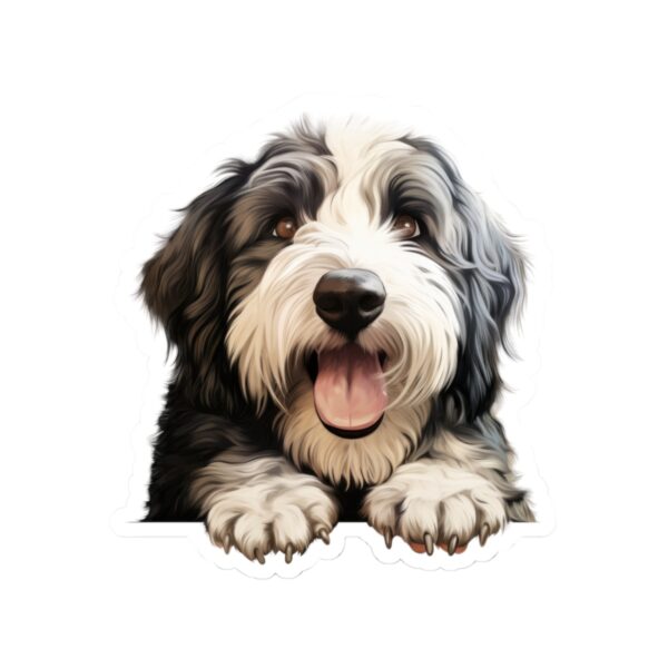 Old English Sheepdog Dog Kiss-Cut Sticker - Perfect for Pet Lovers & Laptop Decor - Image 2