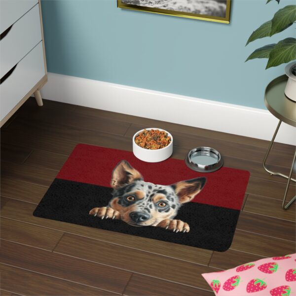 Australian Cattle Dog Feeding Mat (12x18)  -Garnet/Black - Image 4